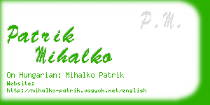 patrik mihalko business card